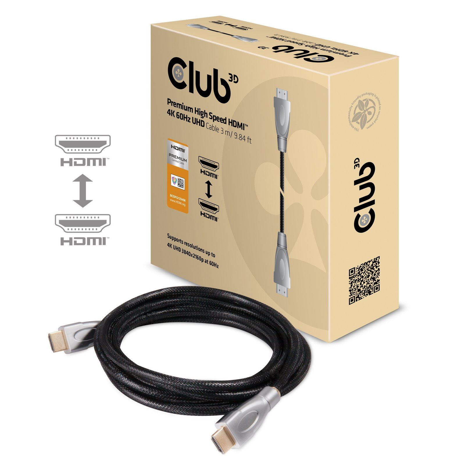 Cablu CAC-1310, HDMI 2.0 premium, 3m