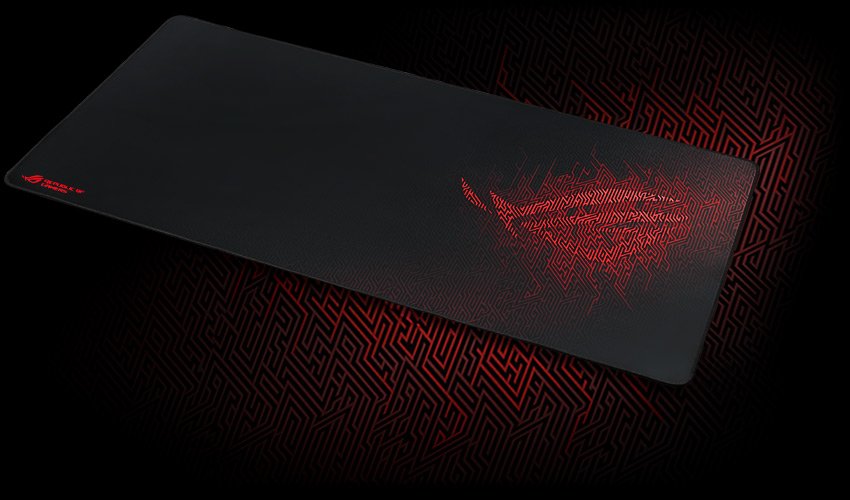 Mousepad AS ROG GAMING SHEATH 90MP00K1-B0UA00, negru cu imprimeu rosu