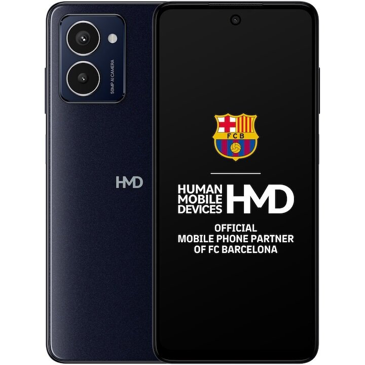 Smartphone HMD PULSE PRO, camera selfie 50MP, Dual SIM 128/6GB 5000 mAh Black Ocean